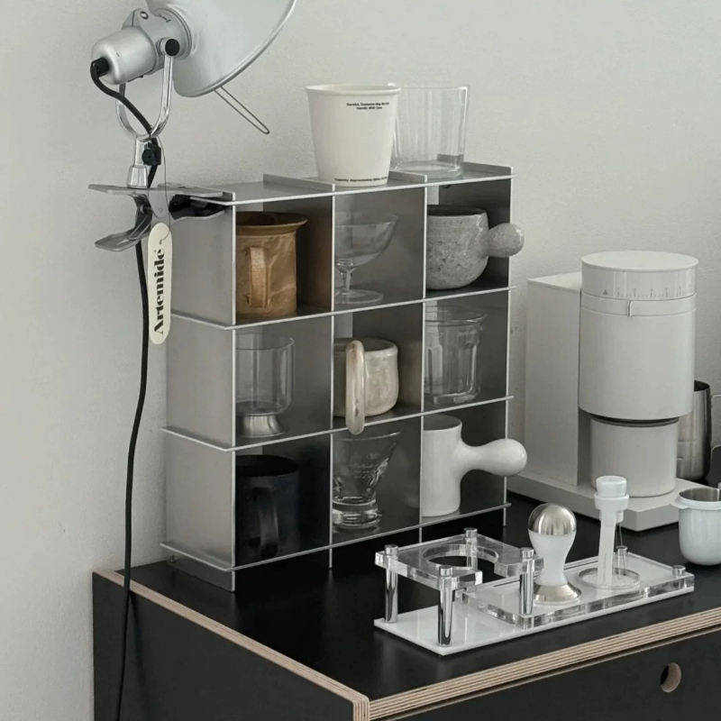 Coffee Tea Stand - Étagère de rangement minimaliste en alliage