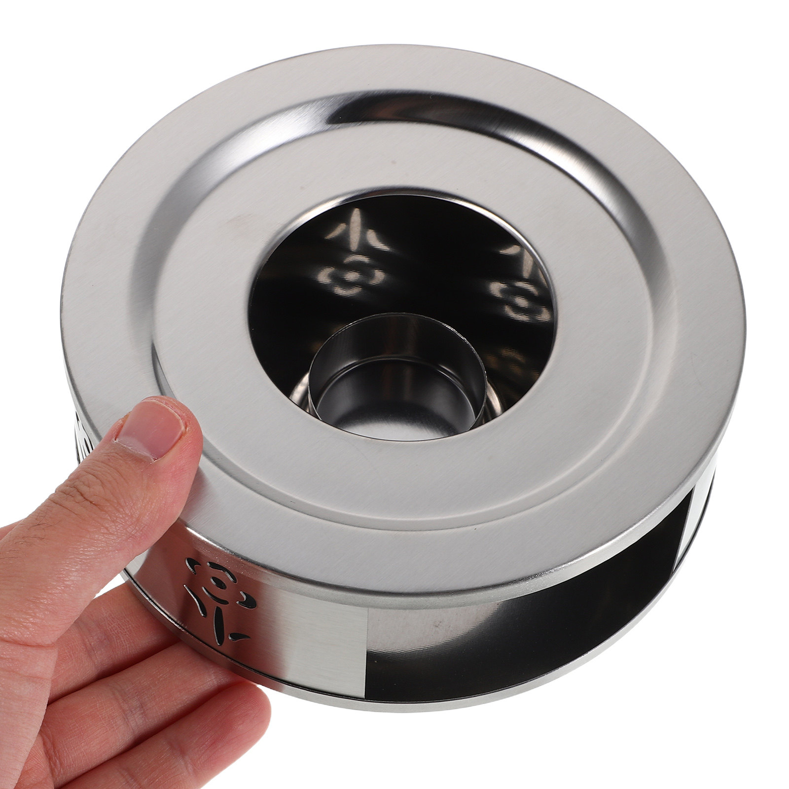 Coffee Tea Stand - Réchauffe-théière en acier inoxydable à motif
