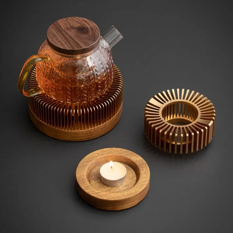Coffee Tea Stand - Réchaud à bougie en alliage d'aluminium