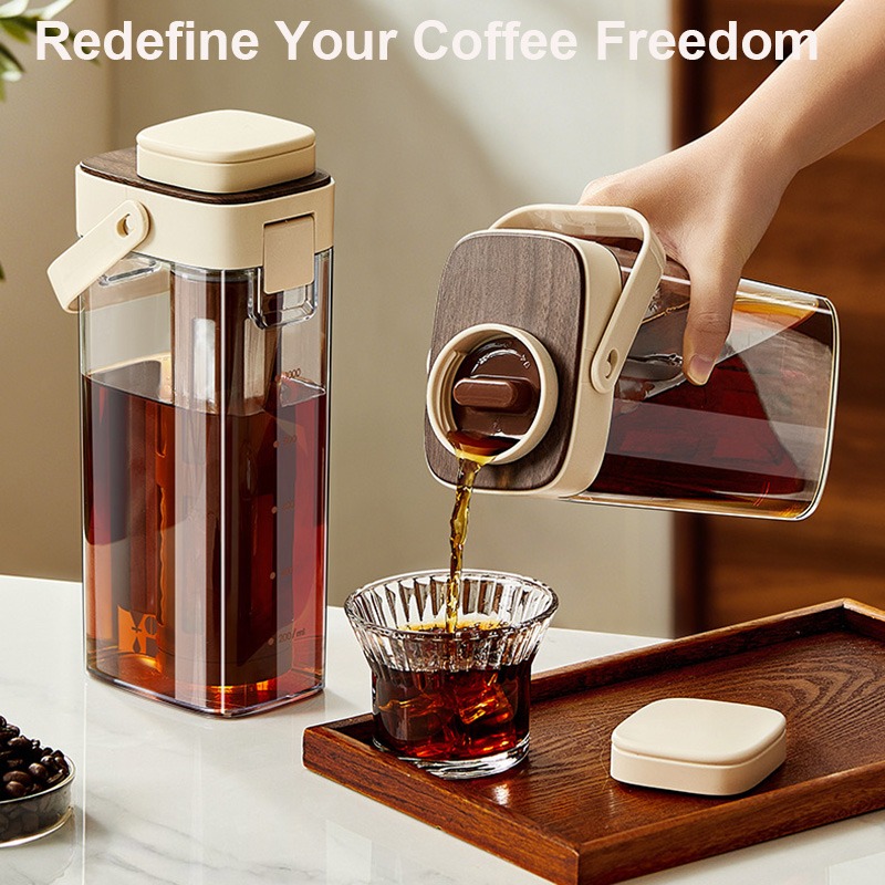 Coffee Tea Pots - Carafe à café froid anti-fuite, infuseur