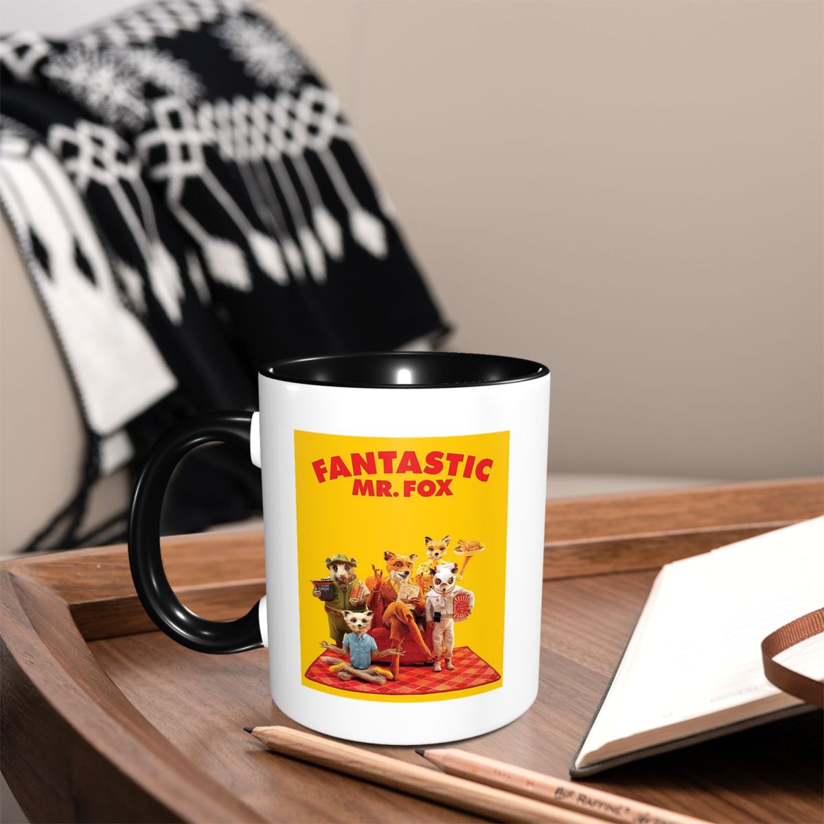 Coffee Tea Poster - Mug fantaisie Mr. Fox avec affiche
