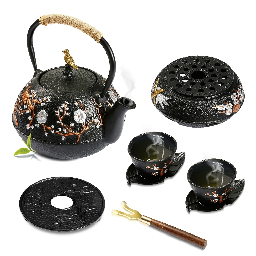 Cast Iron Teapot - Ensemble de théière en fonte avec