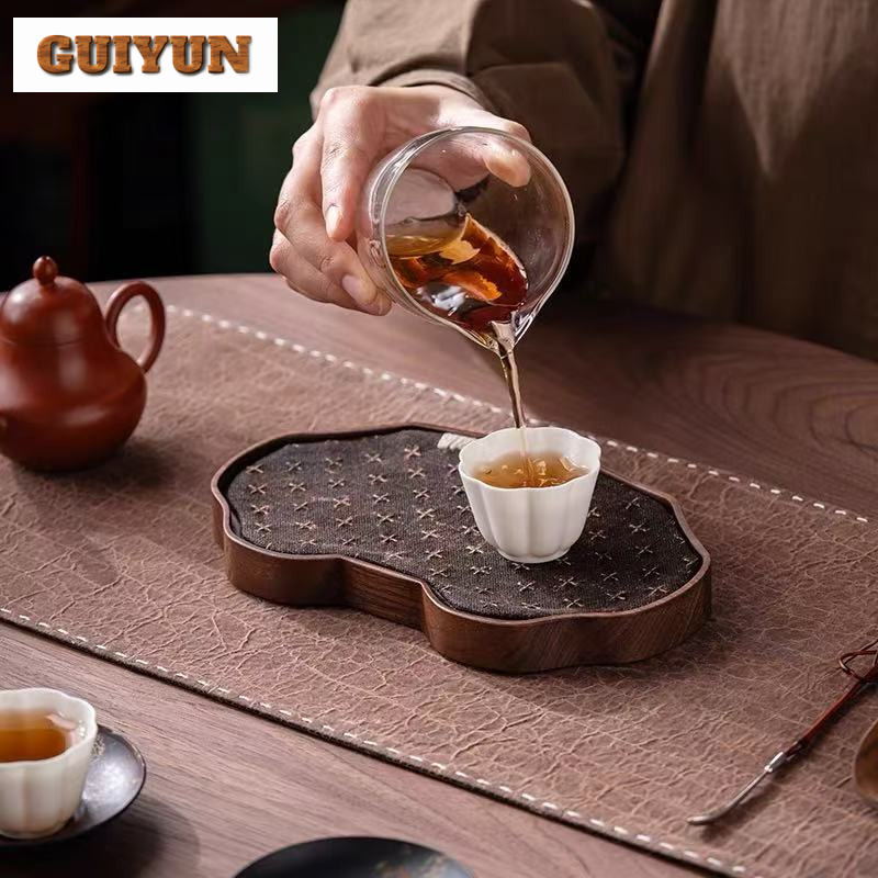 Petit plateau à thé en noyer n - Coffee Tea Stand avis et prix