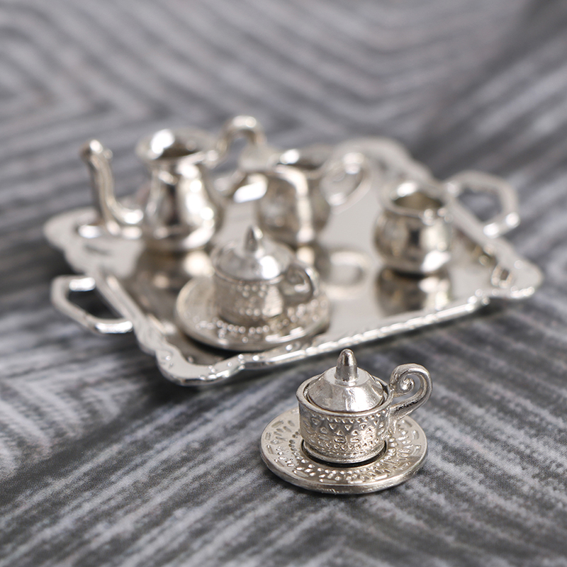 Miniature Silver Metal Tea and - Coffee Tea Stand avis et prix