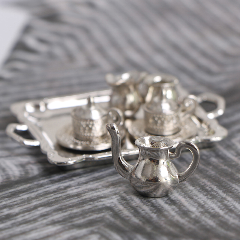 Miniature Silver Metal Tea and - Coffee Tea Stand avis et prix