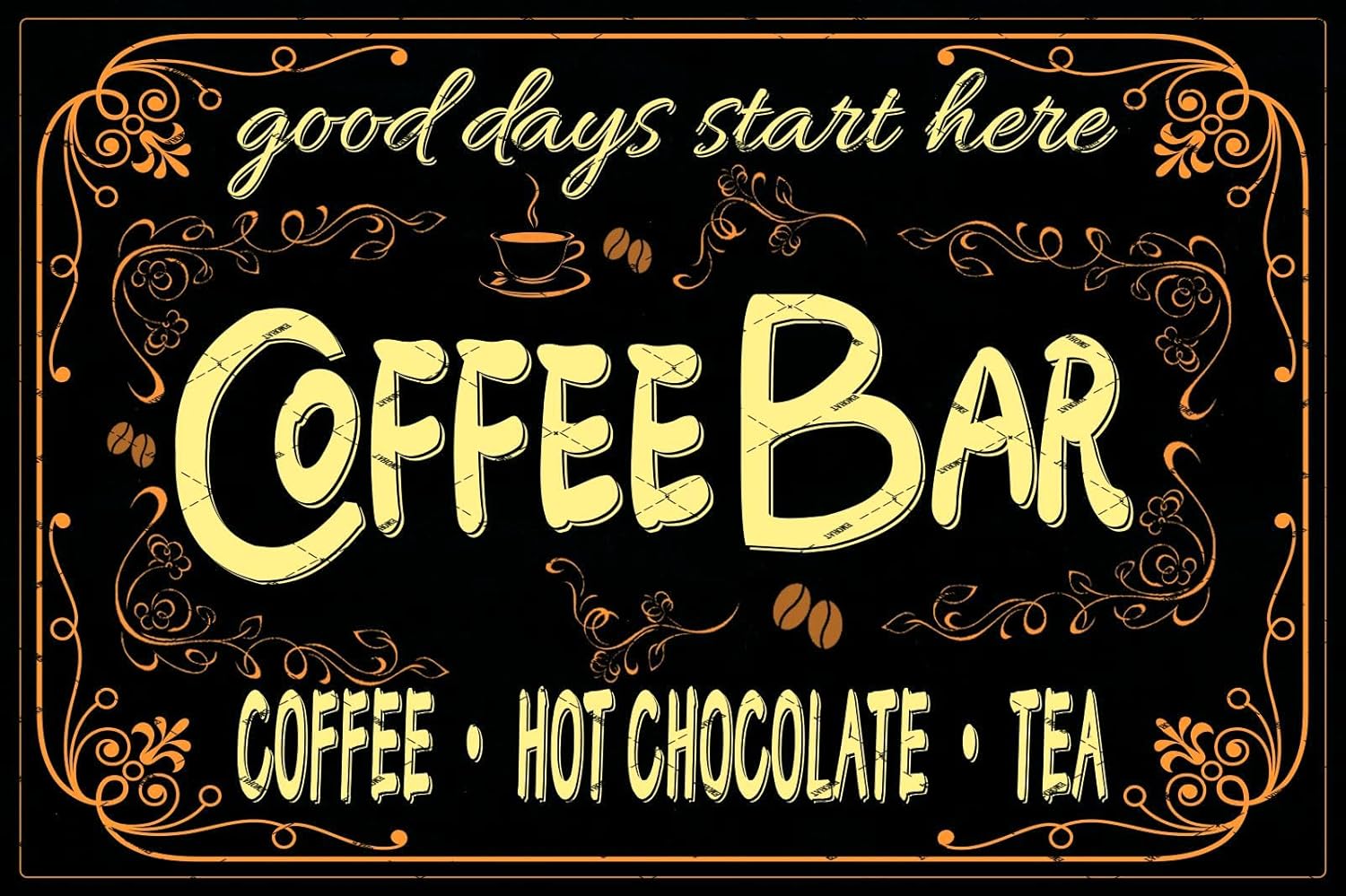 EMOHAT Plaque Murale Métalliqu - Coffee Tea Poster avis et prix