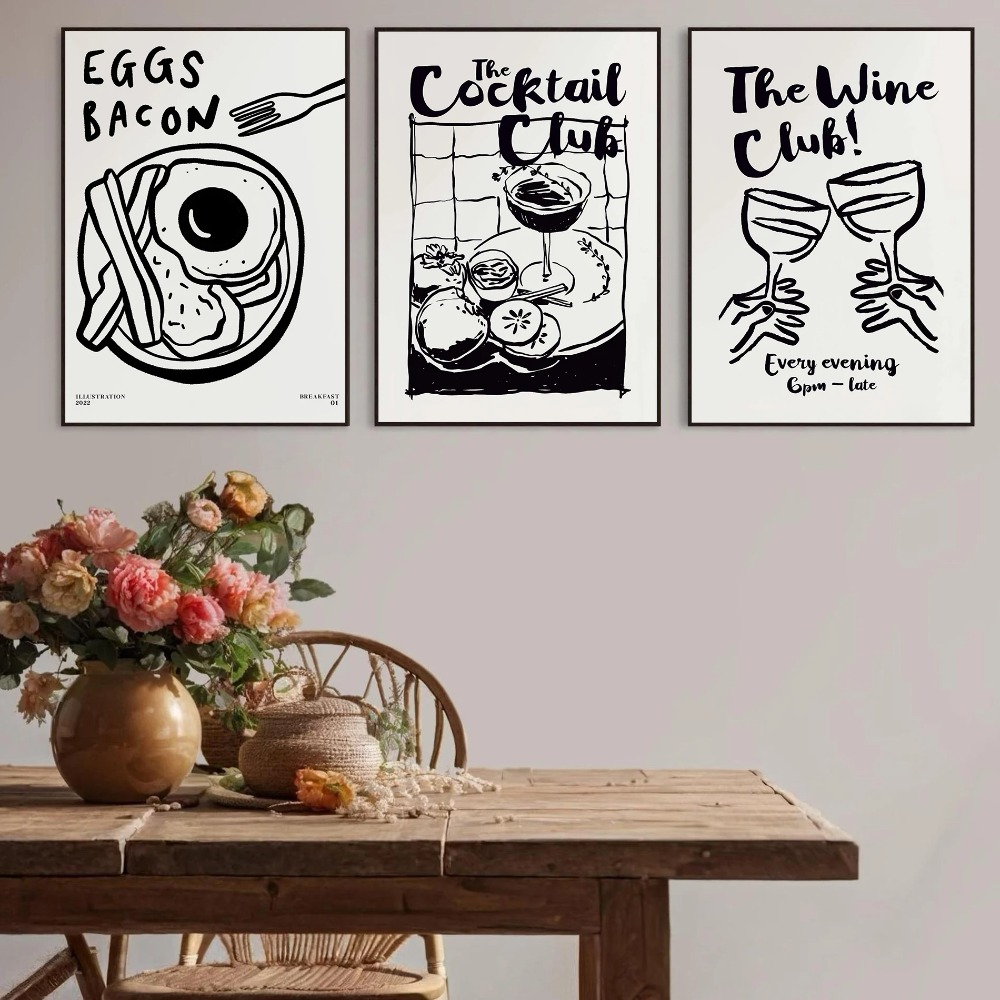 Affiche rétro colorée sur toil - Coffee Tea Poster avis et prix