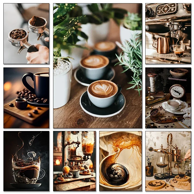 Vintage grain de café main caf - Coffee Tea Poster avis et prix