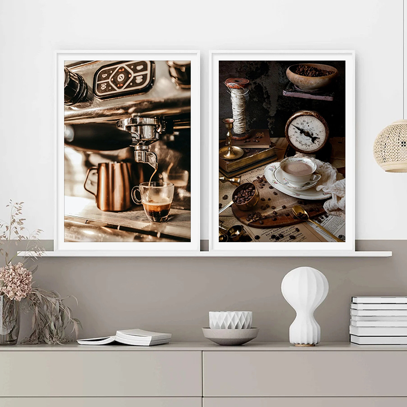 Vintage grain de café main caf - Coffee Tea Poster avis et prix